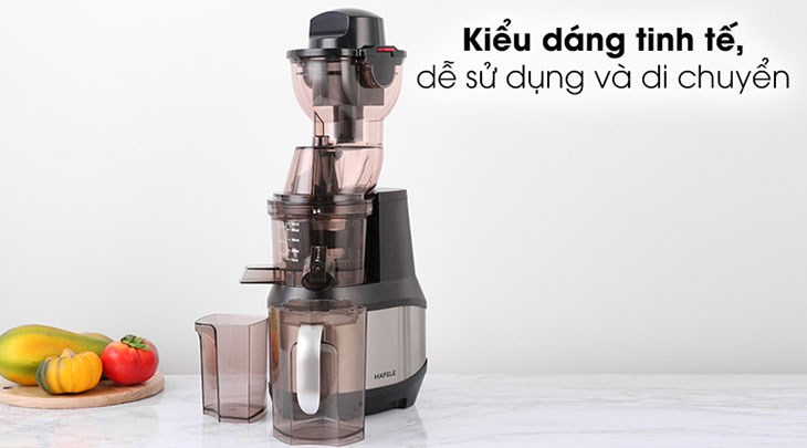 Máy ép chậm Hafele JE230-BL (535.43.531) có kiểu dáng tinh tế, trang nhã, dễ sử dụng và di chuyển