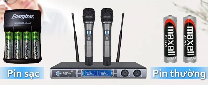 Pin dùng 1 lần hay pin sạc đều cần thiết và rất quan trọng để chiếc micro không dây của bạn có thể hoạt động bình thường.
