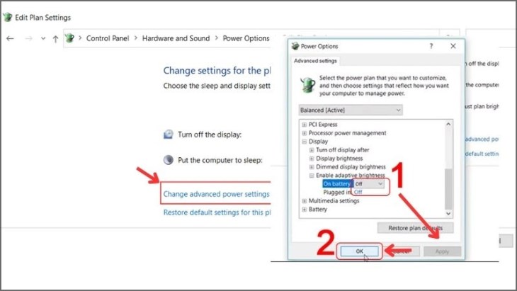 Mở rộng Display brightness