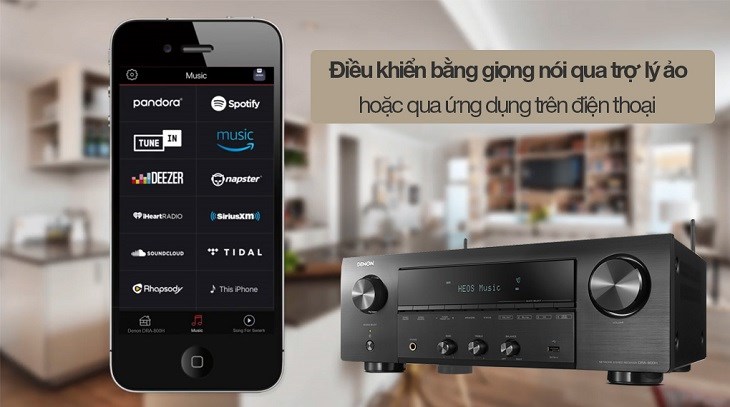 Bạn dễ dàng điều khiển Amply Denon DRA800HBKE2 200W nhờ trợ lý ảo được tích hợp Bạn dễ dàng điều khiển Amply Denon DRA800HBKE2 200W nhờ trợ lý ảo được tích hợp