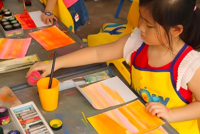 Cho trẻ đi học vẻ để phát triển tư duy