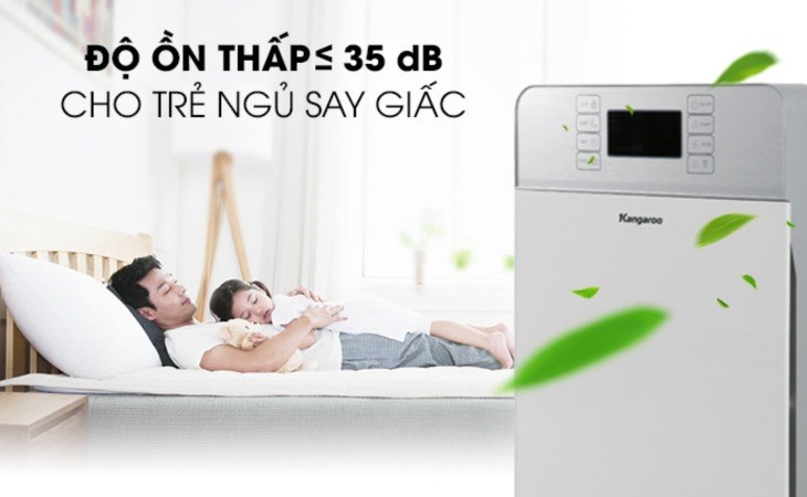 Máy lọc không khí Kangaroo KG30AP1 50W có độ ồn thấp cho trẻ ngủ say giấc