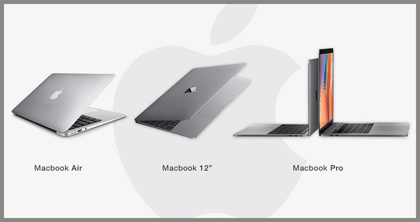 MacBook được chia làm hai dòng chính là MacBook Air và MacBook Pro