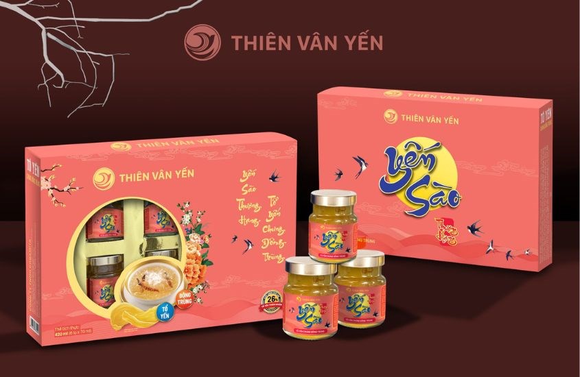 Sản phẩm tổ yến chưng đông trùng