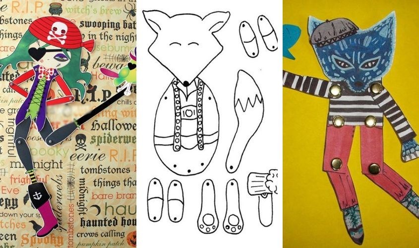 Cách làm con rối bằng giấy cử động được