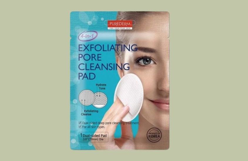 Bông tẩy trang và rửa mặt Purederm Exfoliating Pore Cleansing Pad