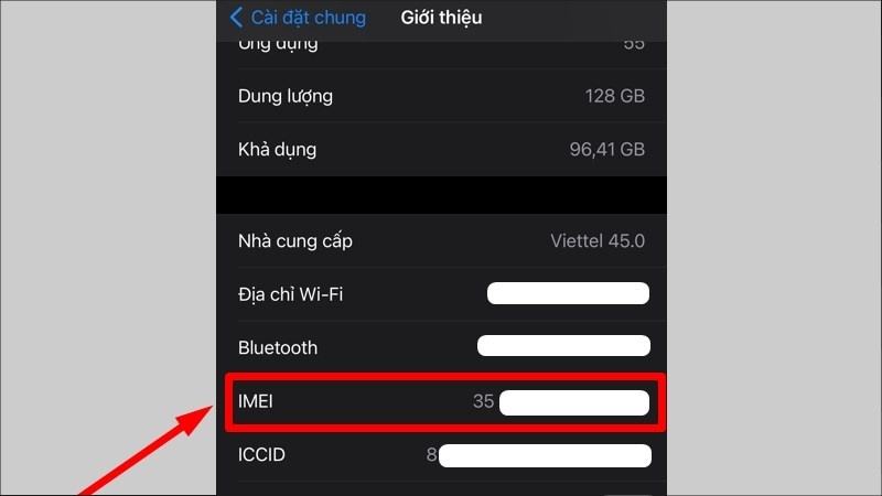 Sao chép dãy số IMEI