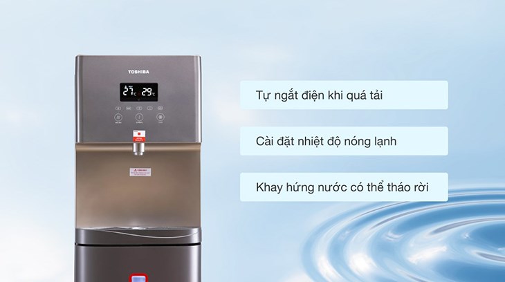Nhờ đi kèm nhiều tính năng hiện đại và an toàn, cây nước nóng lạnh Toshiba RWF-W1830UVBV(T) 650W mang đến sự tiện dụng tối đa cho người dùng