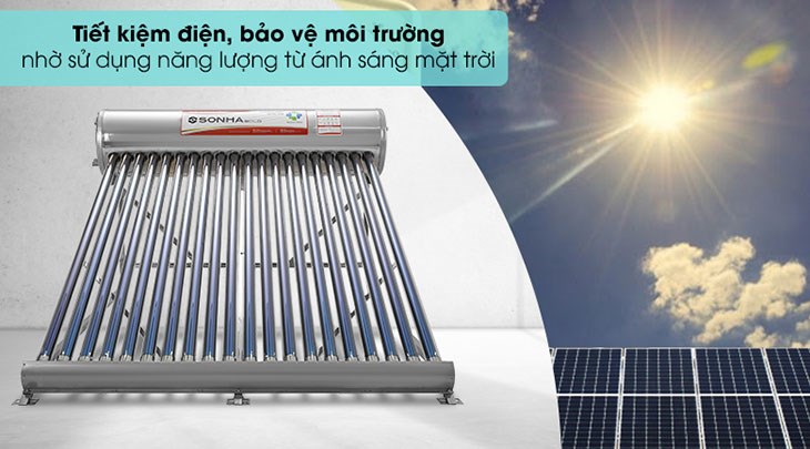 Làm sạch bề mặt bên ngoài máy nước nóng năng lượng mặt trời Sơn Hà 200 lít Gold 58 - 200