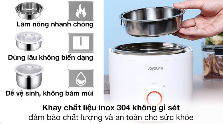 Khay inox được làm từ chất liệu inox 304 không gỉ sét, đảm bảo chất lượng và an toàn cho sức khỏe
