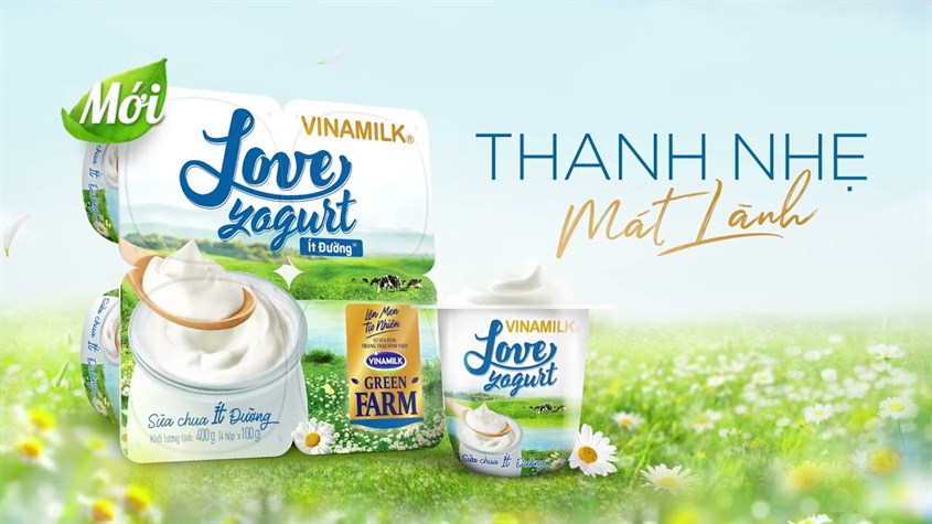 Sữa chua VINAMILK LOVE YOGURT không nhiều đường