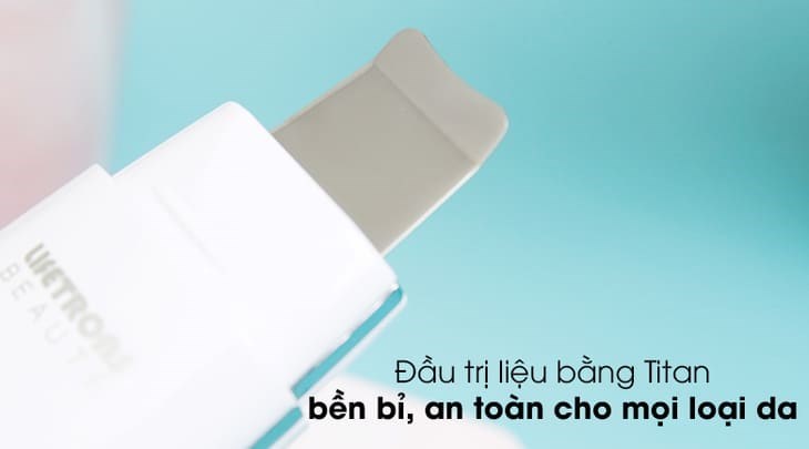 Máy tẩy tế bào chết và nâng cơ mặt Lifetrons UI-400 có đầu trị liệu làm từ titan bền bỉ, an toàn cho mọi loại da