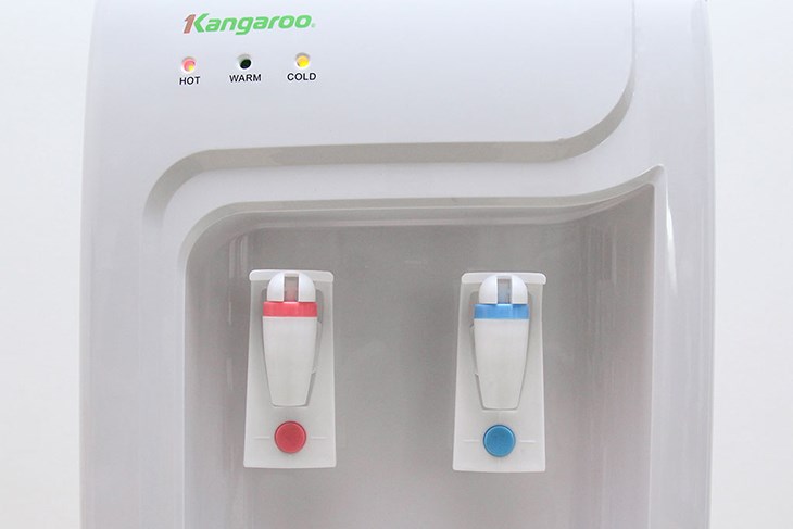 Cây nước nóng lạnh Kangaroo KG3331 565W sở hữu 2 vòi lấy nước riêng biệt, vô cùng tiện lợi