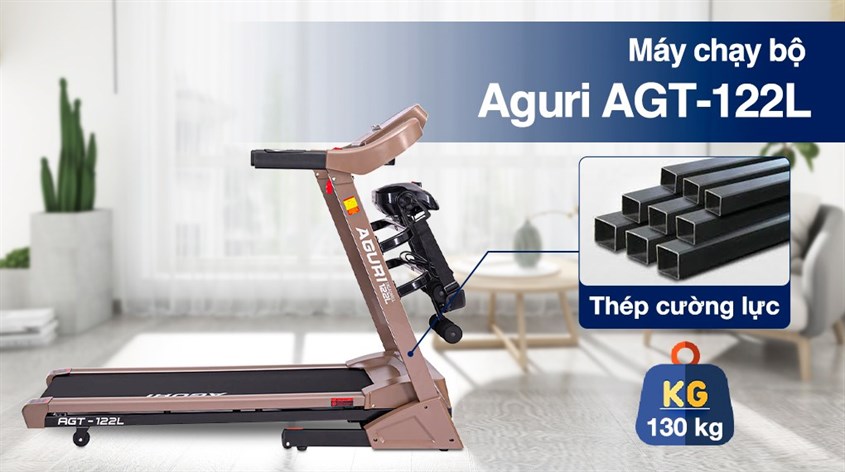 Máy chạy bộ Aguri AGT-122L phù hợp với người tập dưới 130kg
