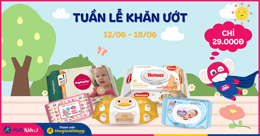 Khăn ướt giá sốc chỉ 29.000Đ