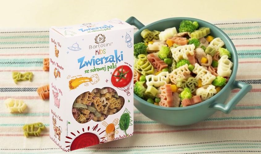 Nui lúa mì semolina và rau củ Bartolini 250g