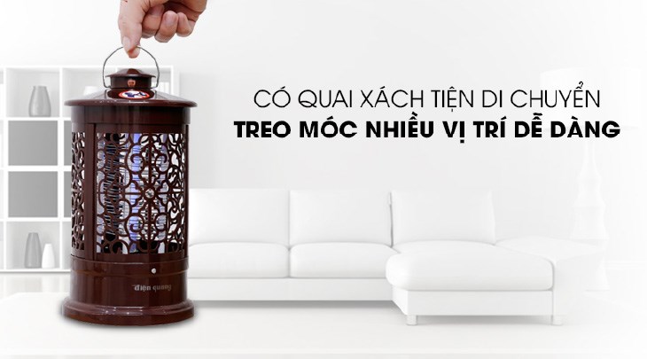 Đèn bắt muỗi Điện Quang ĐQ EML03 BR có thiết kế nhỏ gọn, phù hợp cho nhiều không gian