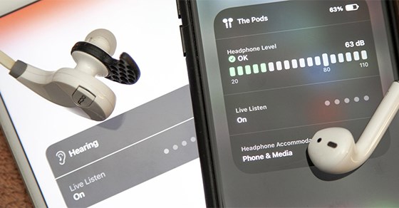 Tính năng Live Listen biến Airpods thành máy trợ thính tạm thời