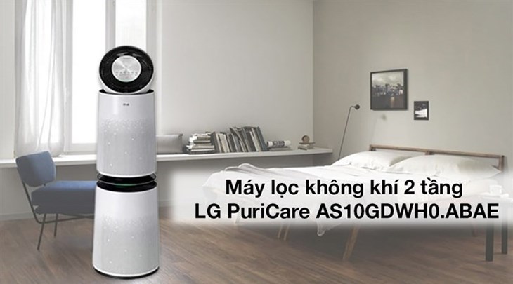 Máy lọc không khí 2 tầng LG PuriCare AS10GDWH0.ABAE 70W được bán với giá 22.990.000 đồng (cập nhật 06/2023 và có thể thay đổi theo thời gian)