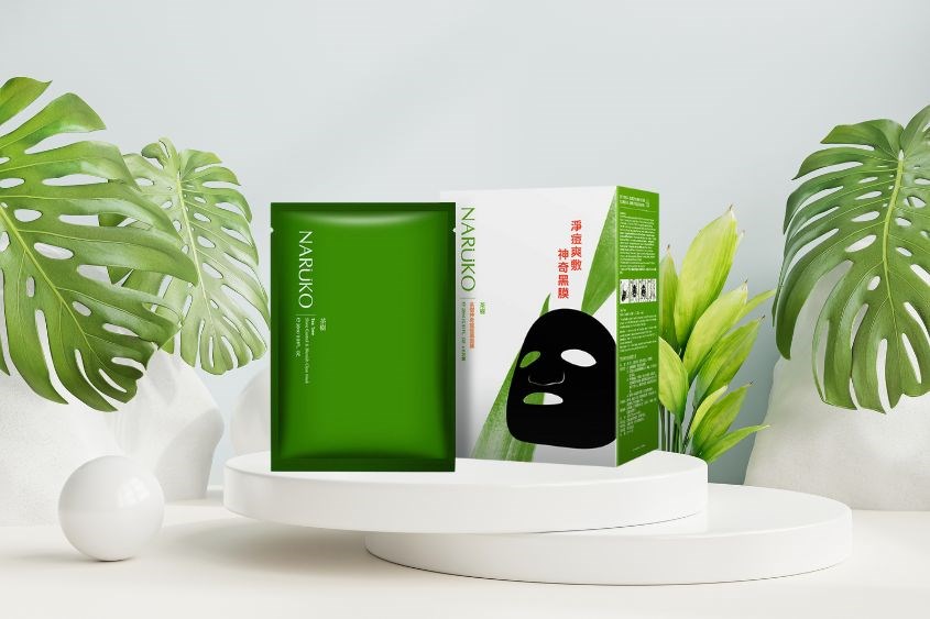 Sản phẩm mặt nạ tràm trà Naruko Tea Tree Shine Control hỗ trợ trị mụn