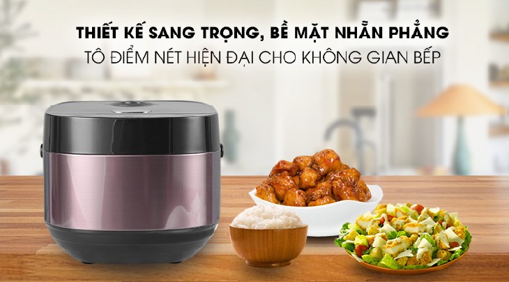 Nồi cơm điện tử AVA 1.8 lít TP40-CT01E có kiểu dáng sang trọng, hiện đại