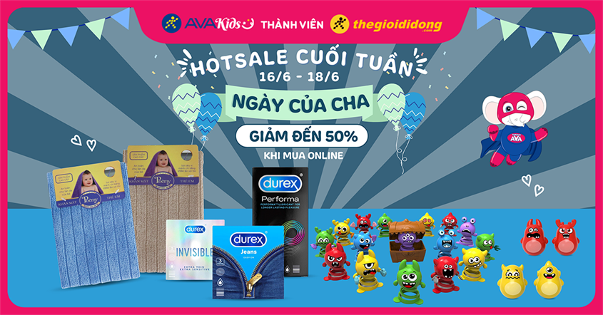 Ưu đãi cuối tuần: Mừng ngày của cha - Hóa mỹ phẩm, đồ chơi, khăn mua online giảm siêu rẻ đến 50%