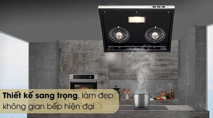 Máy hút mùi Sakura sở hữu kiểu dáng nhỏ gọn, gọn đẹp, thiết kế sang trọng, tăng thêm vẻ đẹp cho không gian sống