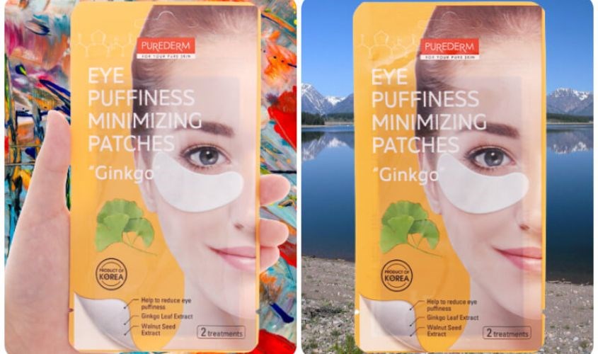 Mặt nạ mắt tinh chất Cây Bạch Quả giảm sưng bọng mắt Purederm 12g