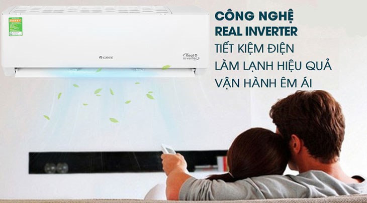 Máy lạnh Gree Inverter 1 HP GWC09PB-K3D0P4 tiết kiệm điện hiệu quả cùng công nghệ Real Inverter