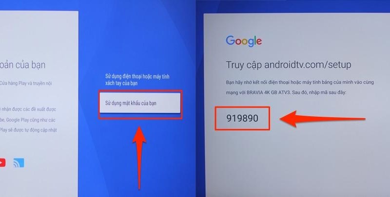 Khi đến màn hình đăng nhập tài khoản Google, bạn hãy chọn mục Sử dụng điện thoại hoặc máy tính xách của bạn