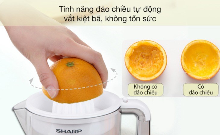 Chế độ tự động đảo chiều vắt giúp vắt kiệt bã mà không tạo ra vị đắng