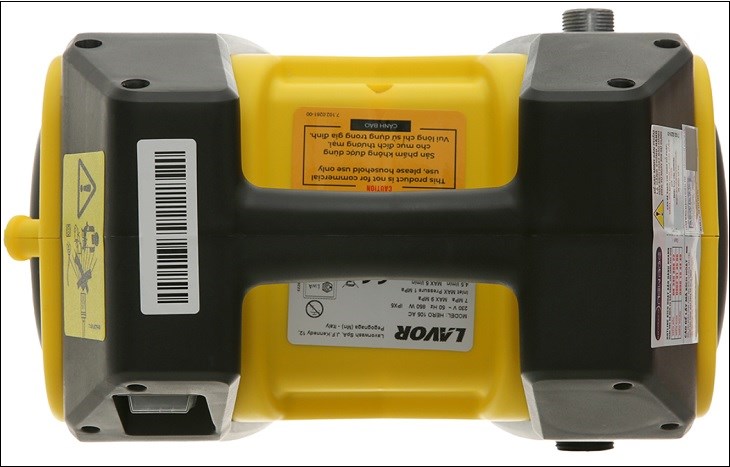 Bạn có thể kiểm tra nguồn gốc máy phun xịt rửa Lavor Hero 105AC 850W thông qua tem nhãn trên sản phẩm