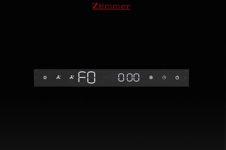 Máy hút mùi kính vát Zemmer HSMT700ECO PRO được trang bị bảng điều khiển cảm ứng tiện lợi, dễ sử dụng