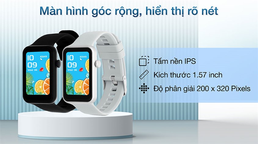 BeFit Watch Fit sở hữu màn hình IPS 1.57 inch, độ phân giải 200 x 320 Pixels BeFit Watch Fit sở hữu màn hình IPS 1.57 inch, độ phân giải 200 x 320 Pixels