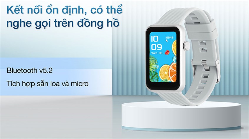 Đồng hồ hỗ trợ kết nối Bluetooth 5.2 mang đến độ ổn định cao Đồng hồ hỗ trợ kết nối Bluetooth 5.2 mang đến độ ổn định cao