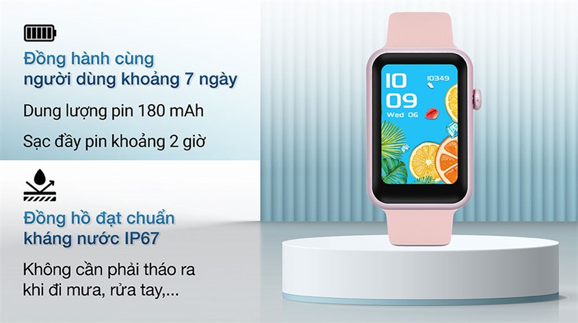 BeFit Watch Fit sở hữu viên pin 180 mAh mang đến thời gian sử dụng lên đến 7 ngày BeFit Watch Fit sở hữu viên pin 180 mAh mang đến thời gian sử dụng lên đến 7 ngày