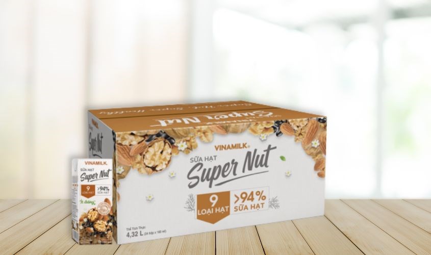 Thùng 24 hộp sữa hạt Vinamilk Super Nut 180 ml (từ 4 tuổi)