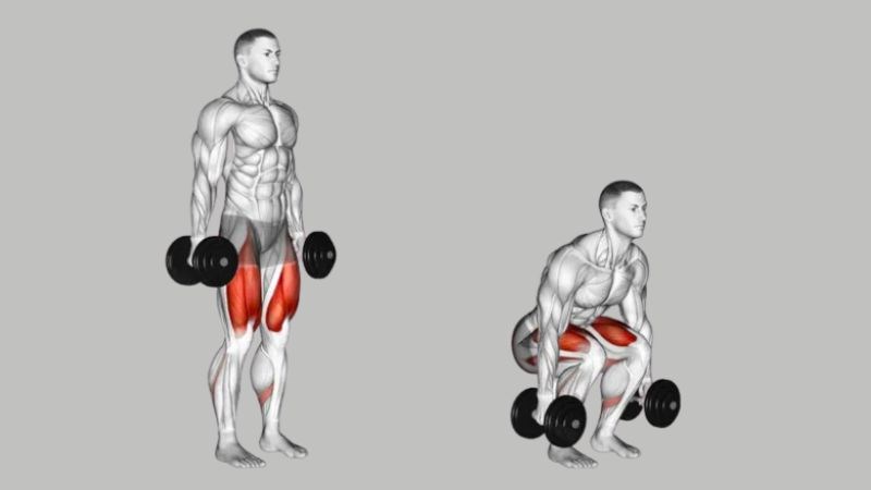 Cầm tạ khi thực hiện squat để tập luyện một cách có hiệu quả hơn