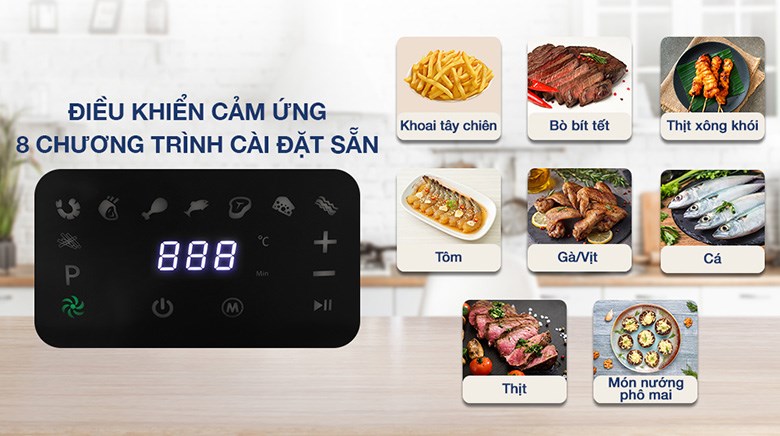 Bảng điều khiển cảm ứng dễ dàng thao tác và sử dụng