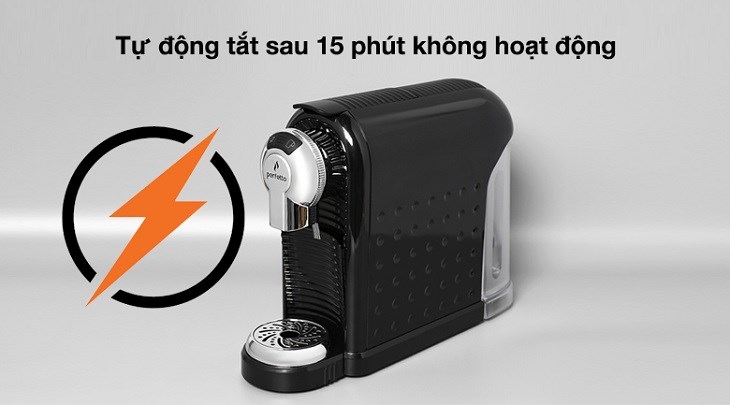 Máy pha cà phê Perfetto sở hữu tính năng tự động tắt sau 15 phút giúp tiết kiệm điện đáng kể