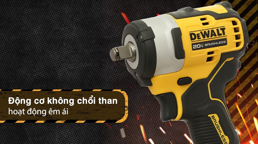 Máy siết bu lông pin Dewalt DCF911N-B1 20V hoạt động êm ái, chính xác