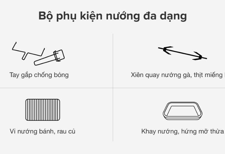Các phụ kiện đi kèm tiện lợi và bạn có thể tận dụng tối đa khả năng của sản phẩm