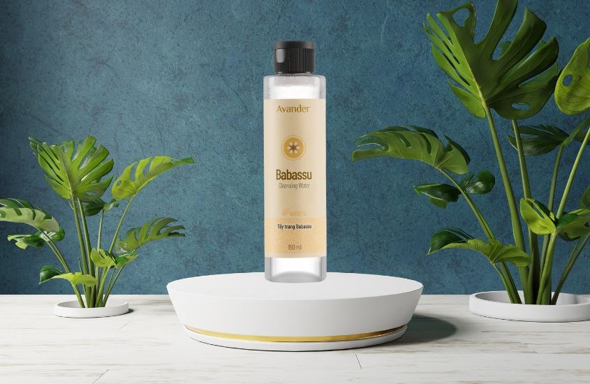 Làm sạch da trước khi dùng serum bằng nước tẩy trang tinh dầu Babassu Avander 150 ml