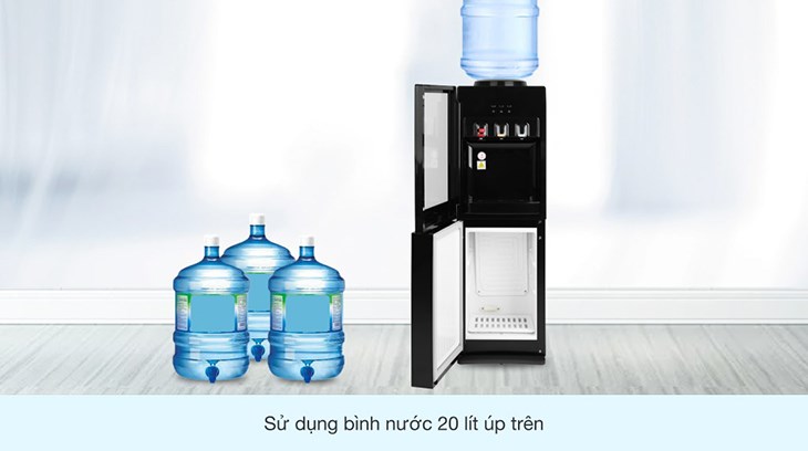 Để sử dụng cây nước nóng lạnh Midea YL1836S-B 520W, bạn cần dùng nguồn nước sạch và đựng trong bình chứa 20 lít