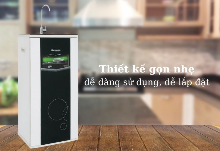 Máy lọc nước RO Kangaroo VTU KG109A 9 lõi với ưu điểm thiết kế gọn nhẹ, dễ lắp đặt và sử dụng