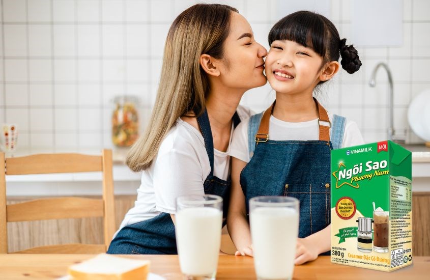 Sữa đặc Vinamilk Ngôi Sao Phương Nam xanh lá hộp 380g bổ sung lợi sữa cho phụ nữ sau sinh