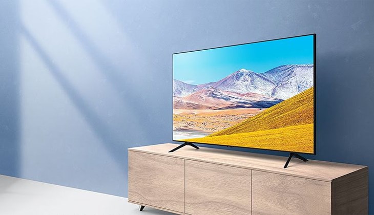 Smart Tivi Samsung 4K Crystal UHD 50 inch UA50AU8100 sở hữu kiểu dáng AirSlim, khung viền thanh mảnh