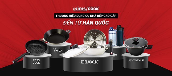 Kims Cook là thương hiệu gia dụng lâu năm đến từ Hàn Quốc