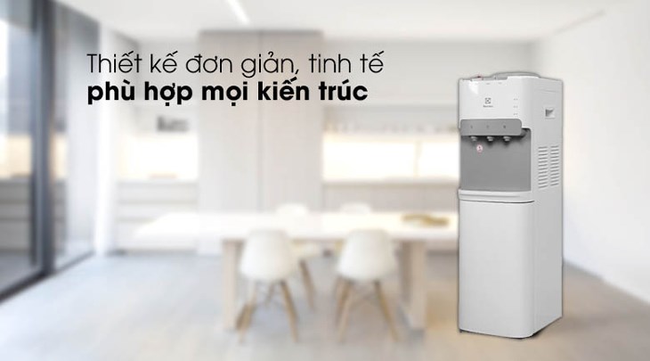 Cây nước nóng lạnh Electrolux có kiểu dáng hiện đại, nâng cao tính thẩm mỹ cho không gian sử dụng