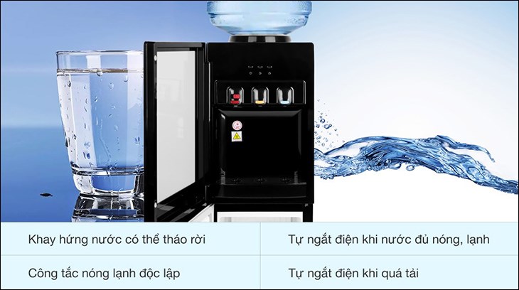 Cây nước nóng lạnh Midea YL1836S-B 520W có giá 6.090.000 đồng (cập nhật vào 06/2023 và có thể thay đổi theo thời gian)